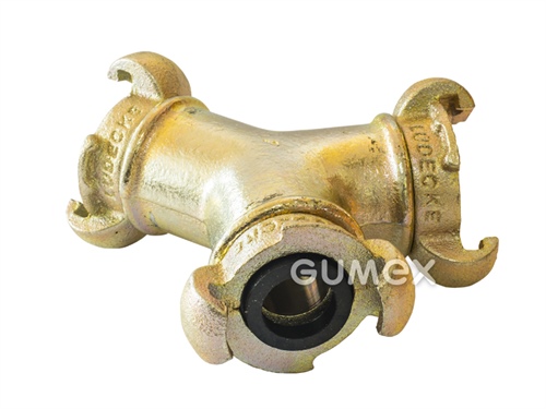 Abzweig "Y" mit LÜDECKE Kupplungen, 3x Innengewinde R 3/4", 10bar, -40°C/+95°C, Gusseisen, 